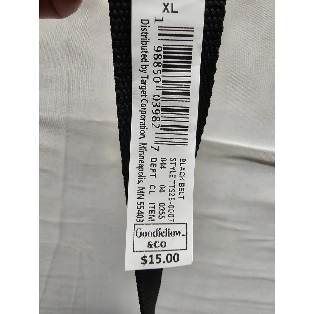 Goodfellow & Co Mens Web Belt Black Synthetic Blend Casual Size XL